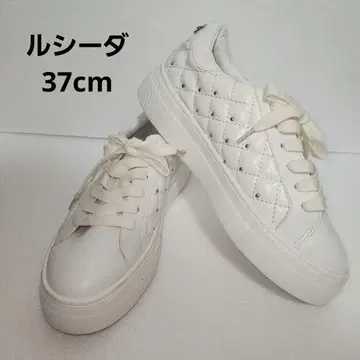 [ 컨디션 최상 ] Lucida 루시다 퀼팅 통굽 스니커즈 화이트 37
