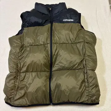 CONVERSE 다운 베스트 블랙/올리브