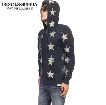 명작 데님&서플라이 랄프 로렌 프렌치 테리 스타 후드티