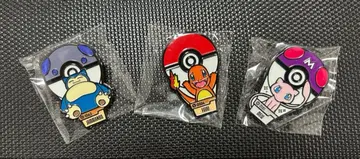 한국 한정판 롯데 월드 포켓몬 핀 배지 뮤우, 리자드, 잠만보