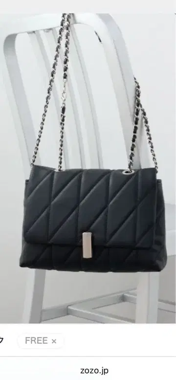 블랙 퀼팅 숄더백