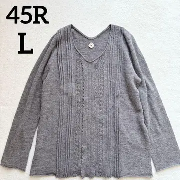 45R 울 100% 니트 티셔츠 L 사이즈 3 패턴 일본제