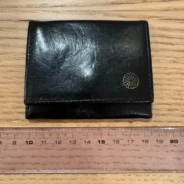 황궁 천연 가죽 밴드 포함 동전 지갑 지갑 블랙 코인 케이스