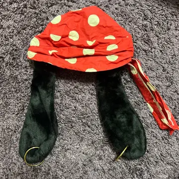 디즈니 귀도리 모자 빨간색과 화이트 도트