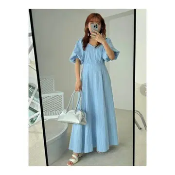 LILY BROWN 백리본 볼륨 슬리브 원피스