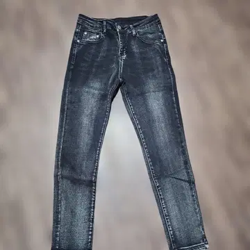 새상품 oVoVo 9부 스키니 데님 블랙 28