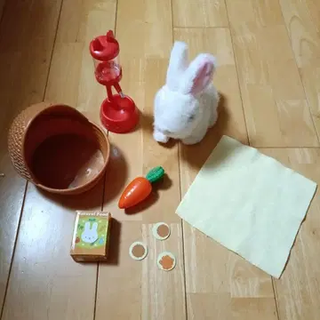 움직이는 토끼 봉제 인형 부속품 세트 보살피기