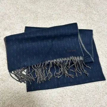 폴스미스 실크 머플러 네이비