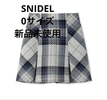 SNIDEL 로빙 체크 미니 스커트