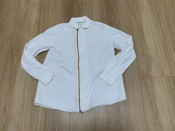 DIGAWEL 화이트 긴팔 셔츠 더블 지퍼