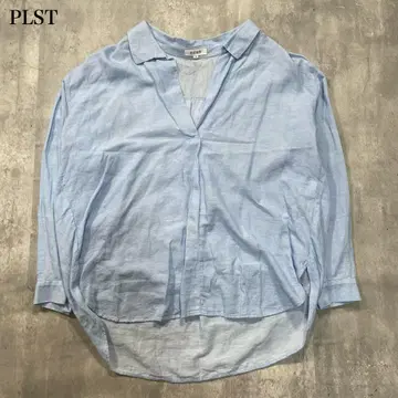 플라스테 [ M ] 블라우스 스키퍼넥 피쉬테일헴 백턱