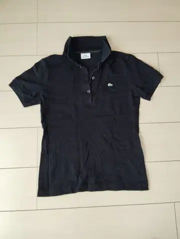 LACOSTE 블랙 피케 셔츠 반팔