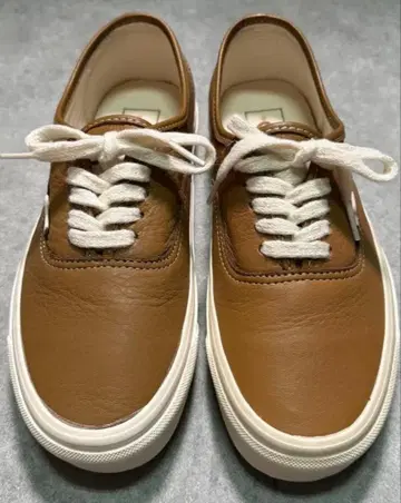 vans 브라운 가죽 로우컷 스니커즈