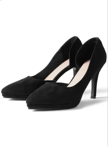 저반발 사이드 오픈 스웨이드 펌프스