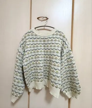 ehka sopo 에카 소포 꽃무늬 자카드 풀오버