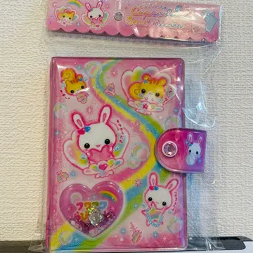 [ 미개봉 새상품 ] 후와후와 라비쨩 씰북 씰 바인더 핑크 씰