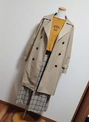 묶음 판매*코디 판매*트레이닝복*체크 스커트*SM2*내추럴*L 사이즈