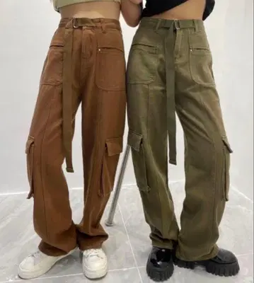 [ me+em select ] 루즈핏 빈티지 카고 팬츠 (브라운)
