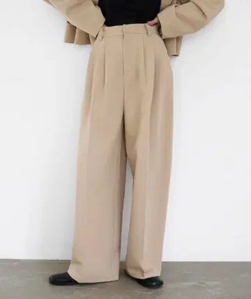 hellam 와이드 턱 팬츠