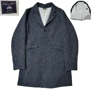 MOON 원단 일본제 블럼스 BLURHMS 트위드 체스터 코트 L
