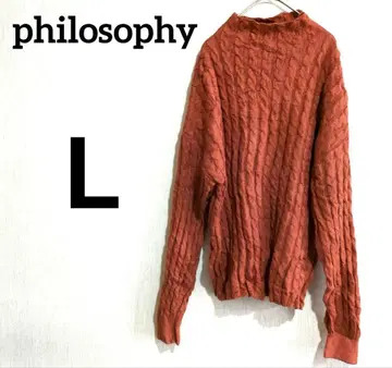 philosophy 오렌지 케이블 니트 [ L ]