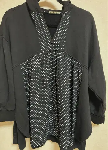 플라보아 맨투맨 도트 무늬 맨투맨 트레이닝복