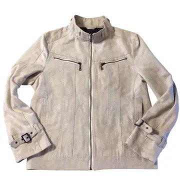 Y2K 그런지 스웨이드 블루종 자켓 베이지 L 갸루 오니