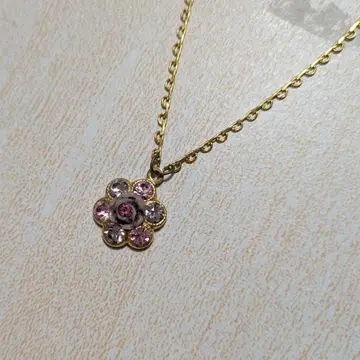 미하엘 네그린 꽃 모티브 목걸이 퍼플