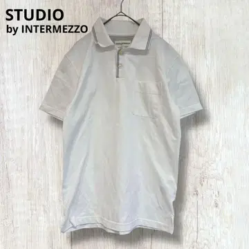 [인터메츠오] 피케 셔츠 반팔 남성용 레나운 화이트 M