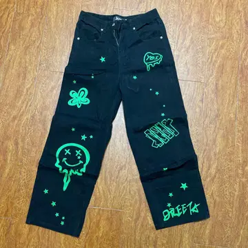 .KOM 그래피티 프린트 데님 팬츠 34