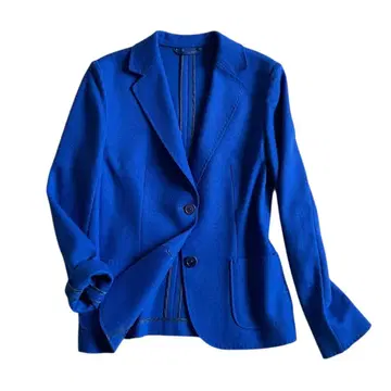 가마쿠라 셔츠 미색 블루 펠트 계열 울 홑겹 테일러드 자켓 창