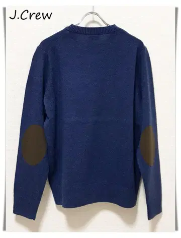 미사용 2010s J.Crew 엘보 패치 스웨터 블루 L