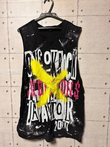 One Ok Rock 앨범 투어 2017 슬리브리스 티셔츠 사이즈 M
