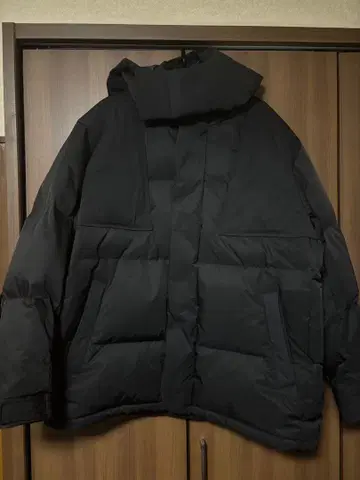 UNIQLO +J 다운 오버사이즈 후드티 블랙 [XXL]