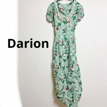 [ 10 ] Darion 꽃무늬 원피스 그린 여성용