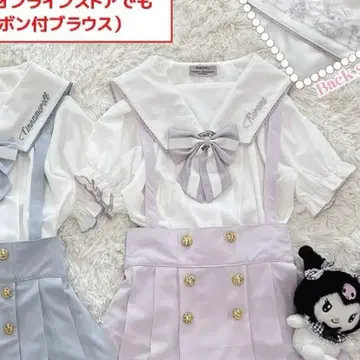 아베일 산리오 쿠로미 반팔 블라우스