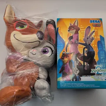 주토피아 프라이즈 피규어 봉제 인형 주디 & 닉 세트