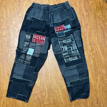 ABAHOUSE 패치워크 팬츠 다크 그레이