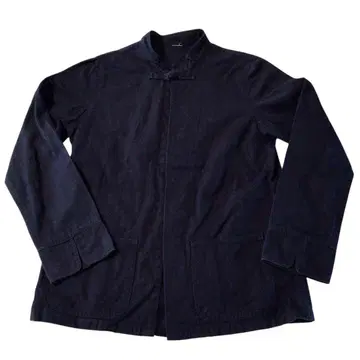 US 구제 의류 차이나 버튼 스탠드 카라 긴팔 셔츠 네이비 M 정도