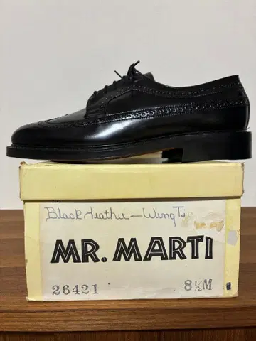 MR. MARTI 가죽 신발 롱윙 8 1/2 데드스탁