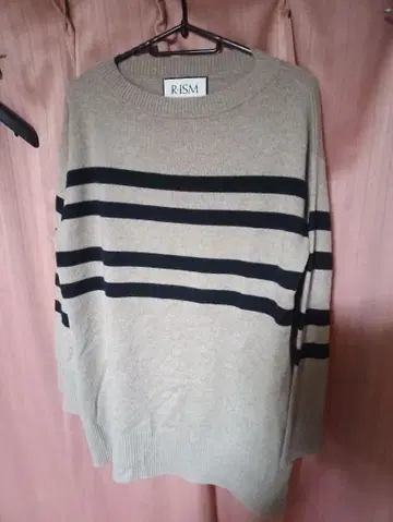 RISM 캐시미어 울 보더 무늬 긴팔 니트 모리린