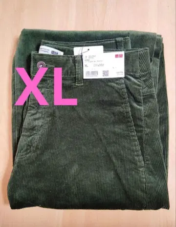 UNIQLO 코듀로이 커브 팬츠 코토니에 그린 XL 유니클로
