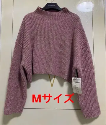 FARM 핑크 크롭 니트 미사용 M 사이즈