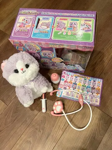 고쳐줄게! 아기 고양이 의사 그레이프 봉제 인형