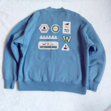 와펜 맨투맨 가디건 graniph 블루종 MOUJU 속기모