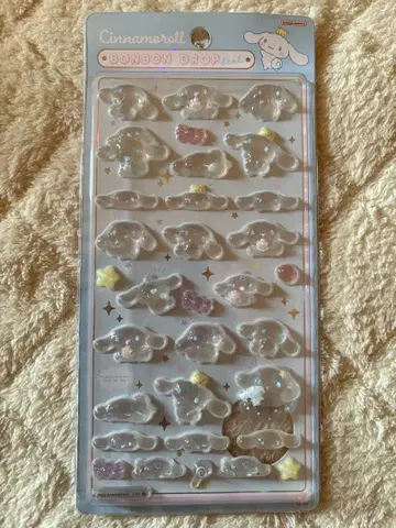 정품 시나모롤 모자 꽁지 드롭 씰 시나몬