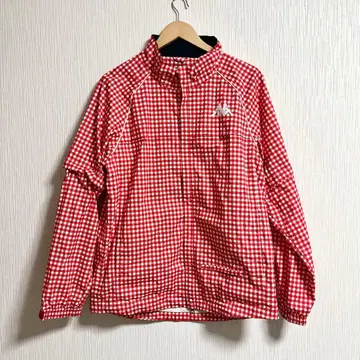 Kappa 깅엄 체크 우비 상의 LL 레드