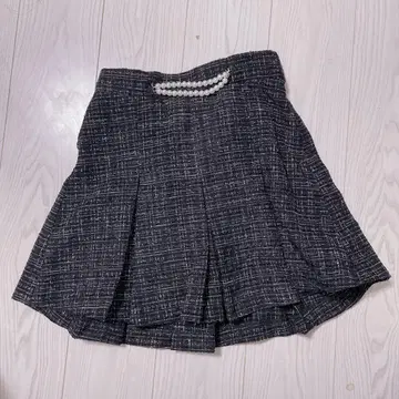 디어마이러브 로즈 트위드 미니 스커트