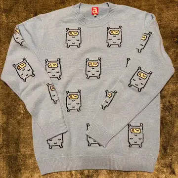 스카이블루 니트 스웨터 캐릭터 사이즈 46