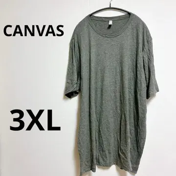 CANVAS 그레이 T셔츠 [3XL] 반팔 오버 사이즈